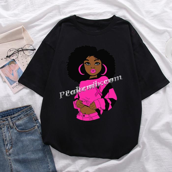 wholesale Women's blouses shirts decoration pink ribbon afro girl pu ...