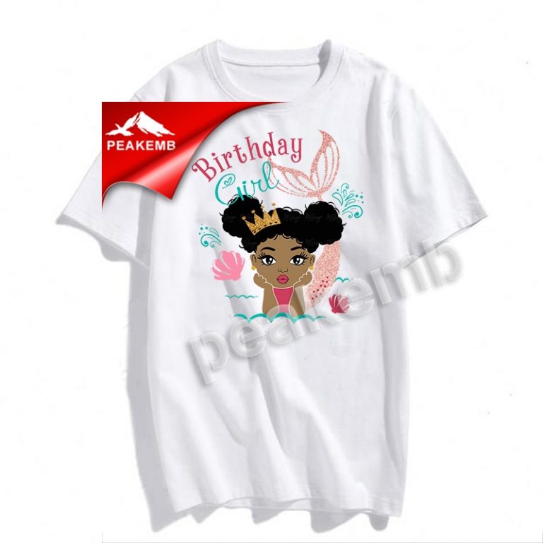 birthday girl heat vinyl transfer african american little girl birthday