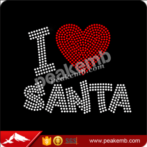 wholesale Bling I Love Santa hotfix …