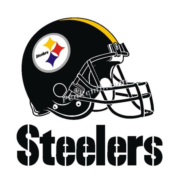 Sports helmet w/ steelers logo design Wholesale nfl heat iron on ...