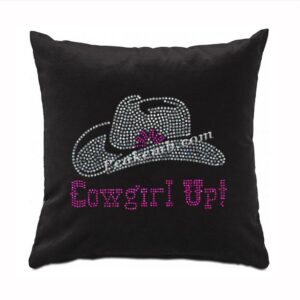 cowgirl up letters w/ hat iron on r …