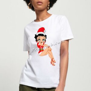 sitting girl w/ christmas hat iron  …