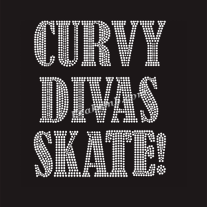 CURVY DIVAS SKATE! letters iron on  …