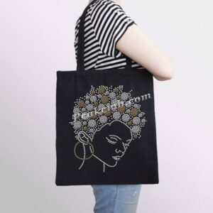 afro girl ready to print rhinestone …