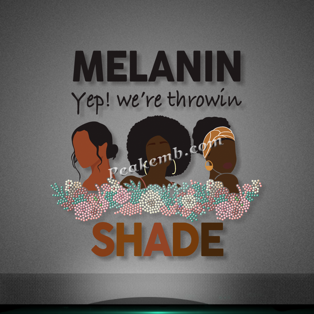 wholesale MELANIN SHADE w/ image heat iron on transfer - PEAKEMB