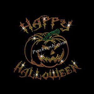 Happy Halloween Rhinestone Iron on  …