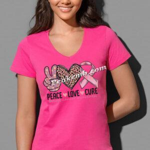 peace love cure ribbon Heat Vinyl t …