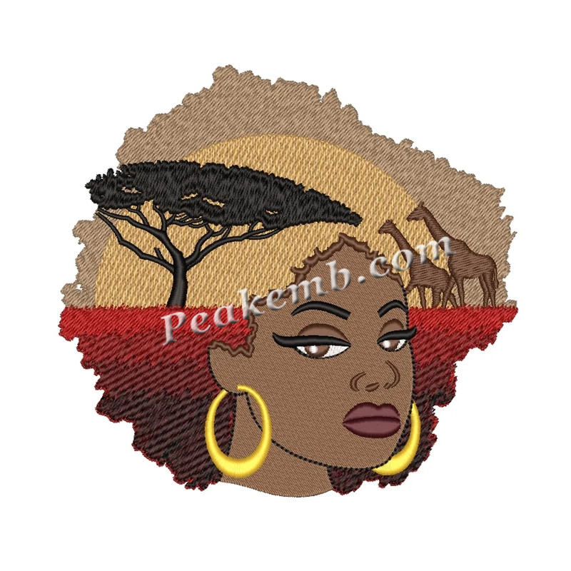 Embroidery Black Girl Patches Embroidery High Quality Full Patches For ...