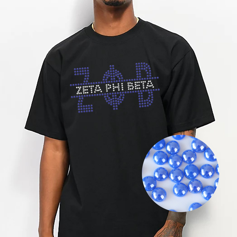 Wholesale (Zeta Phi Beta) ΖΦΒ Pearl T Shirt Iron On Transfers - PEAKEMB