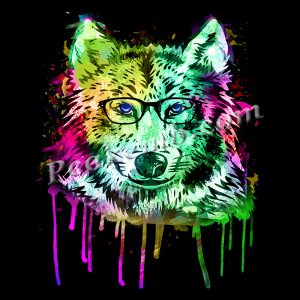 Garment label plastisol logo wolf d …