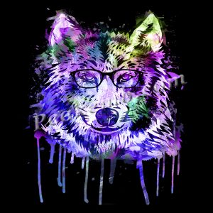 Ready to ship washable wolf design  …