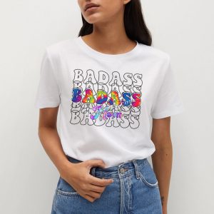 Cheap DTF Print Badass Mom Heat Pre …