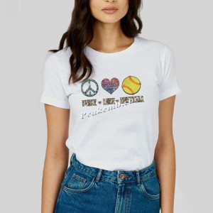 Peace love softball custom design h …