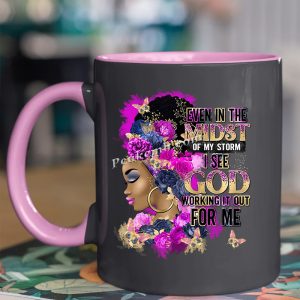 Afro girl just blessed motif cup tr …