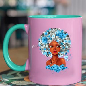 God say I am afro girl logo mug tum …