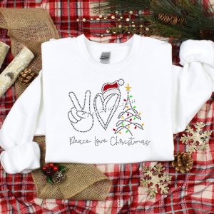 Peace love christmas rhinestone let …